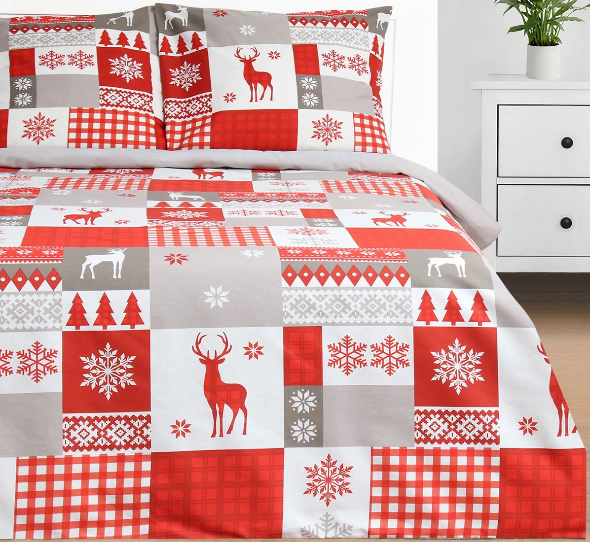 Евро комплект постельного белья Этель New Year's Patchwork Евро 9823657
