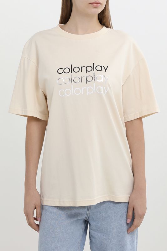 Футболка хлопковая с логотипом COLORPLAY