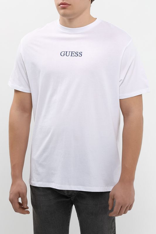 Футболка хлопковая с логотипом Guess