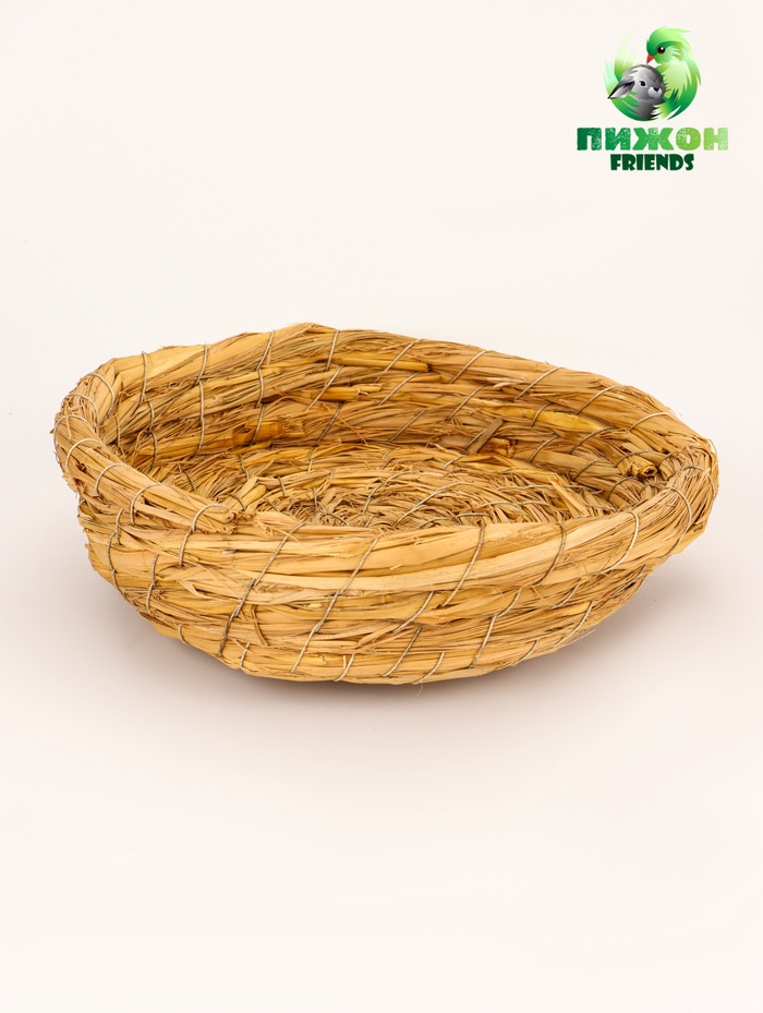 Гнездо для птиц плетёное, 20.5×4 см, солома