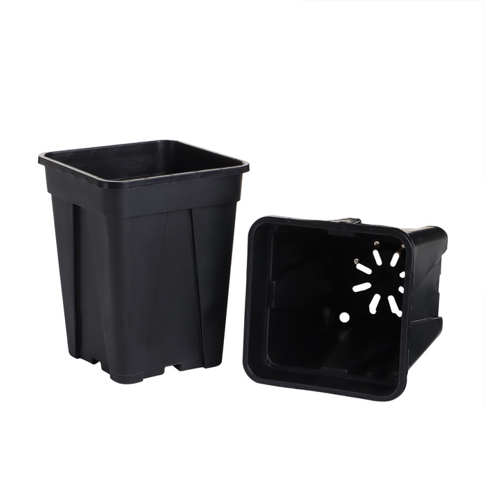 Горшок для рассады, 250 мл, 6.7×6.7×8 см, пластик, чёрный, Greengo