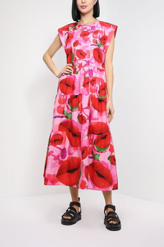 Хлопковое платье макси Desigual
