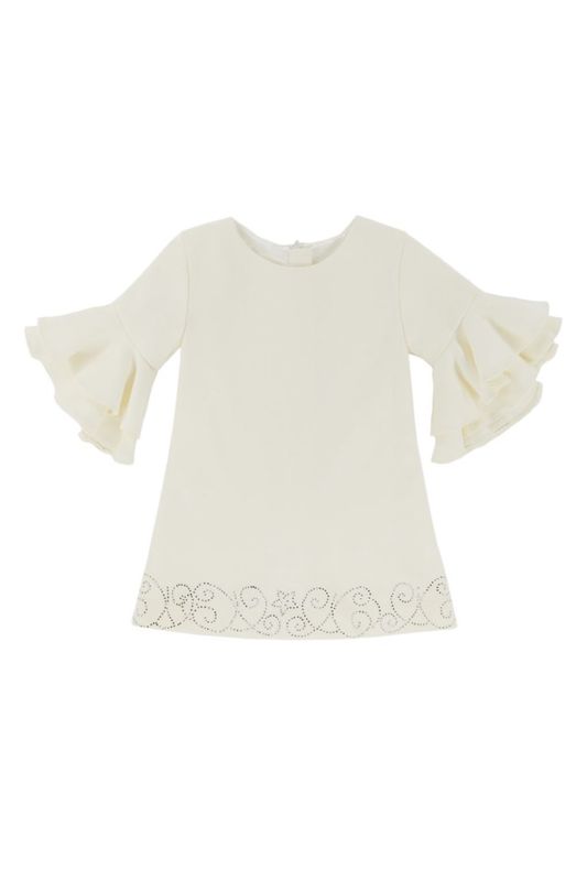 Хлопковое платье с оборками на рукавах EVIKA KIDS