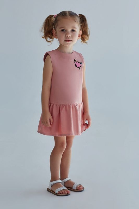 Хлопковое платье с принтом EVIKA KIDS