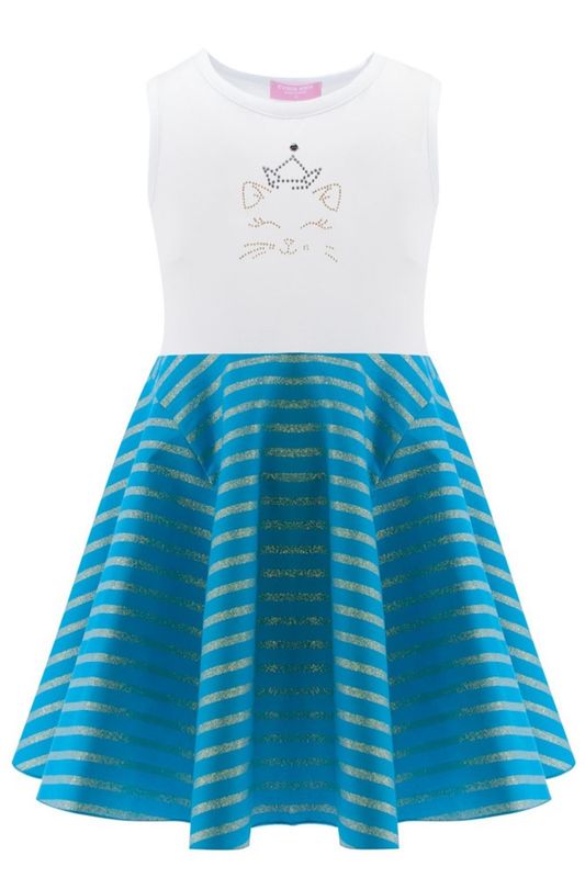Хлопковое платье с расклешенной юбкой EVIKA KIDS