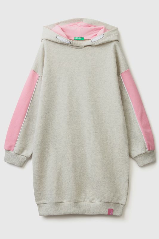 Хлопковое платье-толстовка Benetton