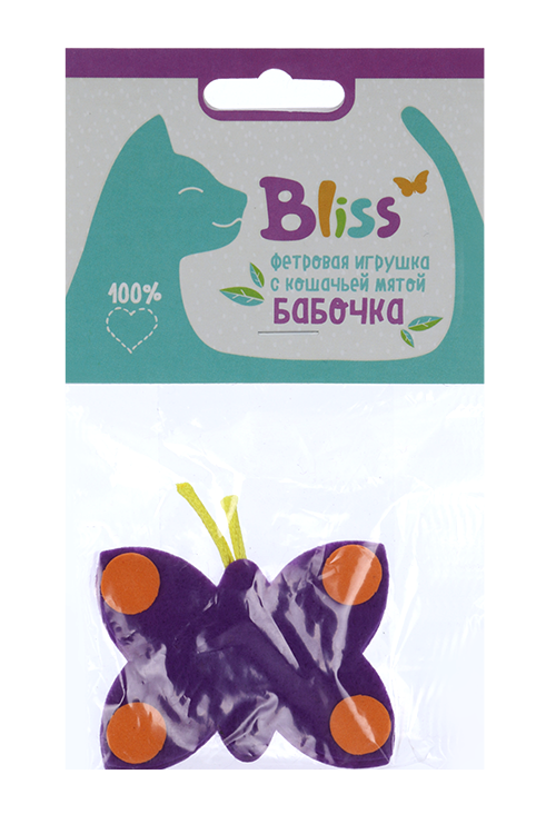 Игрушка Bliss с кошачьей мятой бабочка