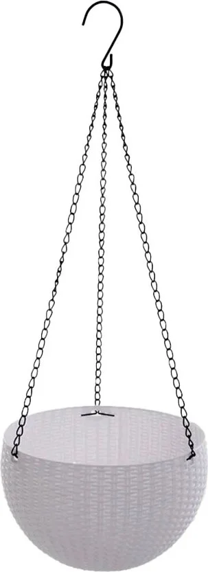 Кашпо Botanica Rattan (26x16см, белый)