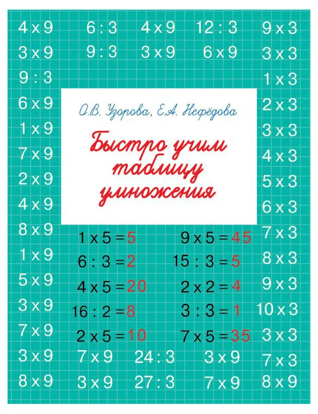Книга Быстро учим таблицу умножения