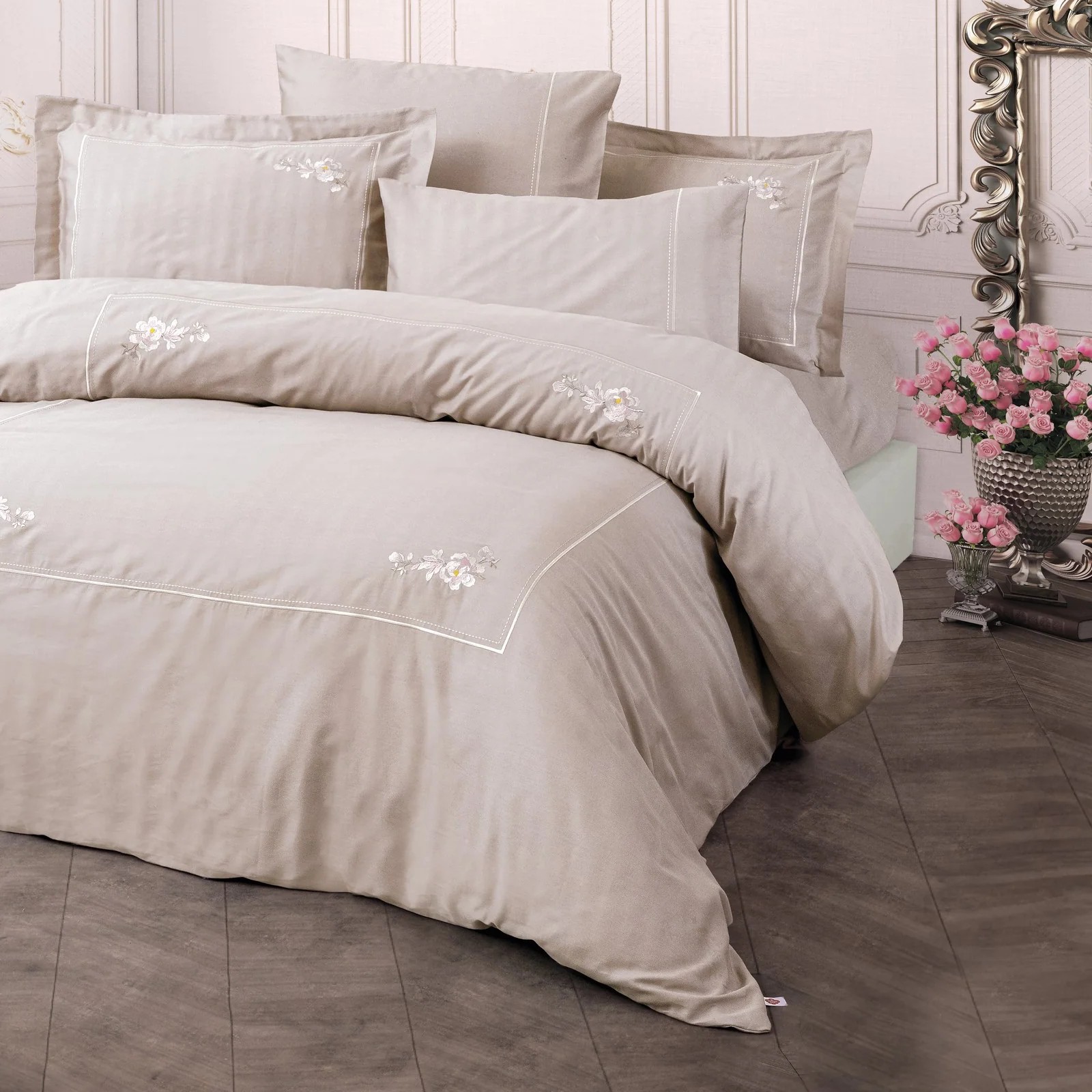 Комплект постельного белья Cotton Box brode satin Двуспальный 8680108072165
