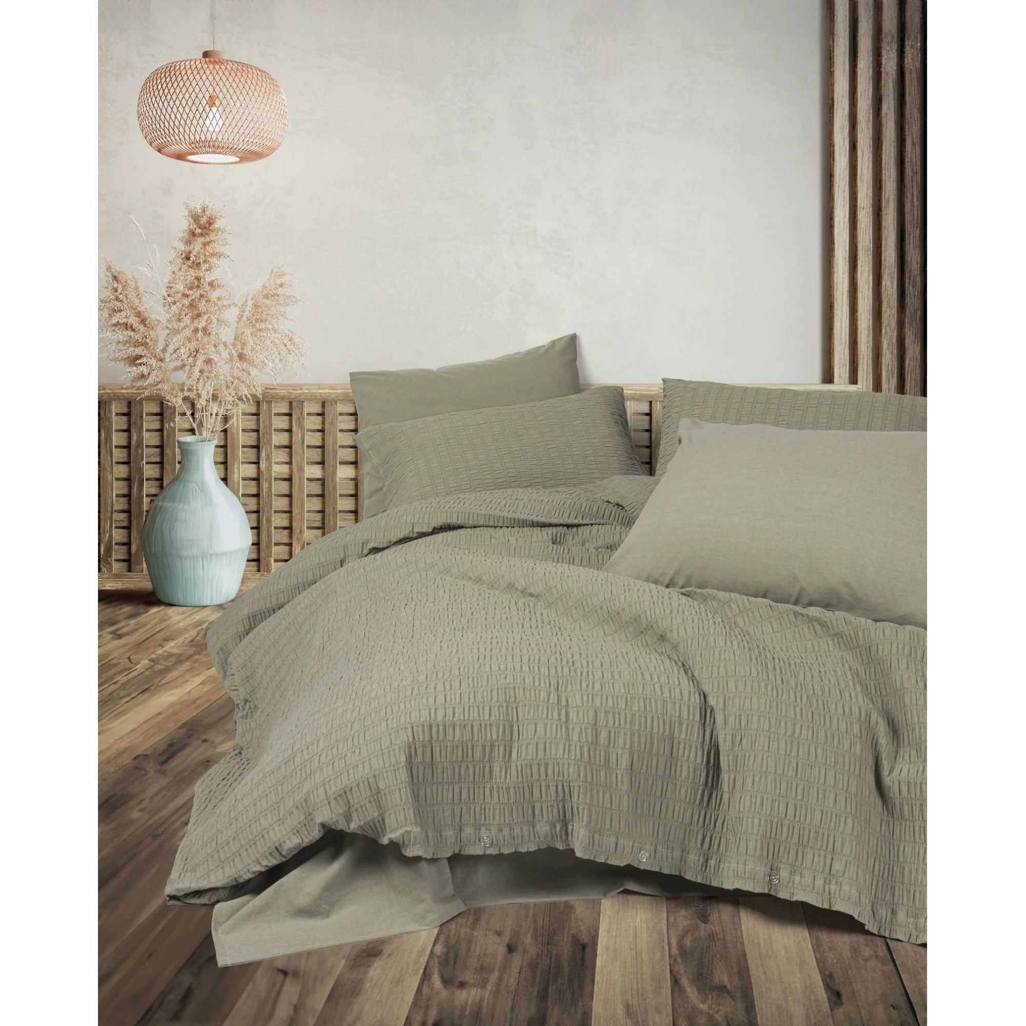 Комплект постельного белья двуспальный Cotton Box liny зеленый