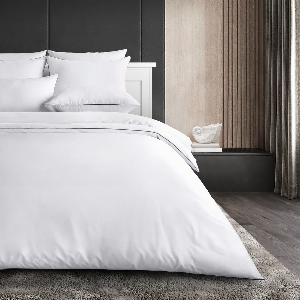 Комплект постельного белья Soft Silver 1,5СП нав. Альпийский снег