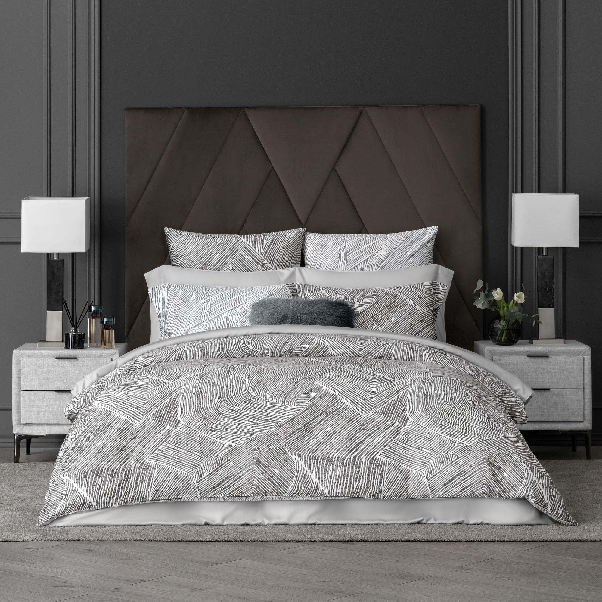 Комплект постельного белья Togas Ферранте серый Двуспальный евро