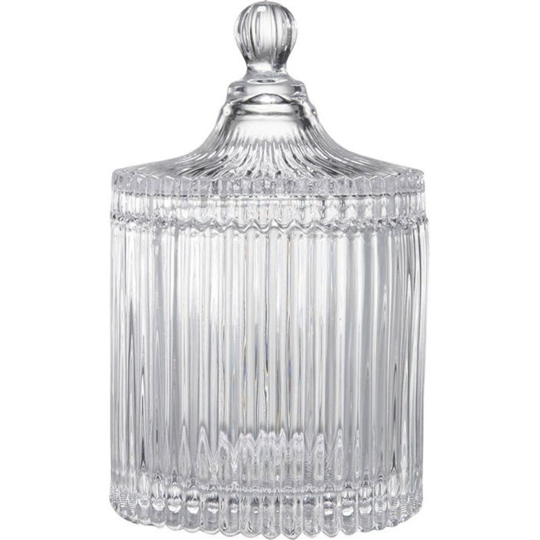 Конфетница Glasar с крышкой 10х10х15 см