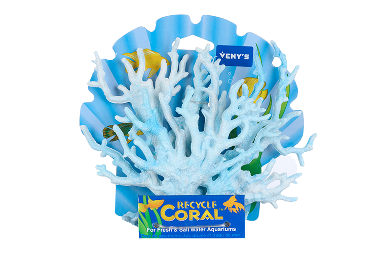 Коралл пластиковый малый 17 х 6 х 13 см, голубой