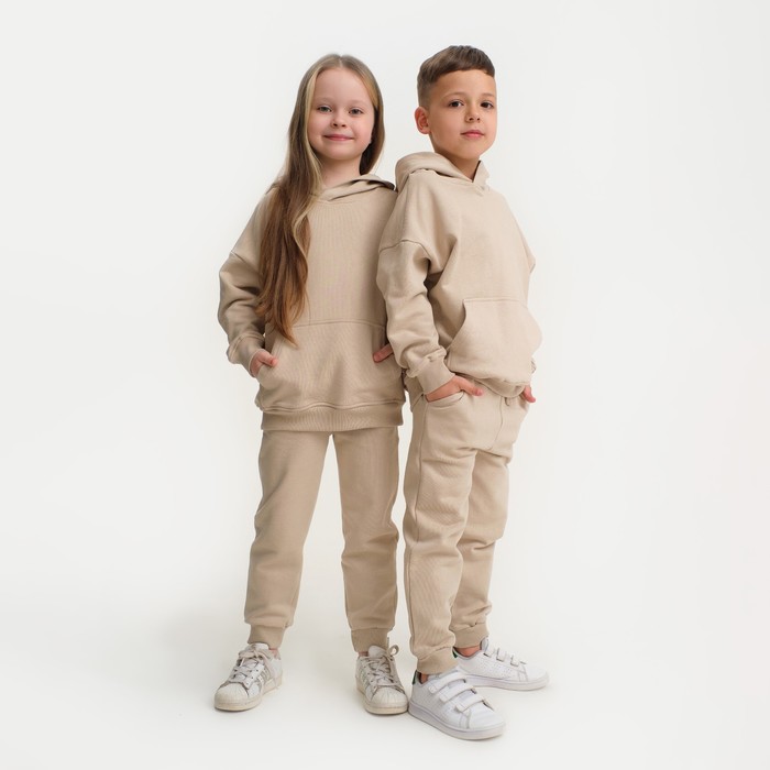 Костюм детский: худи, брюки, KAFTAN: Basic line, кофейный, рост 86-92 см