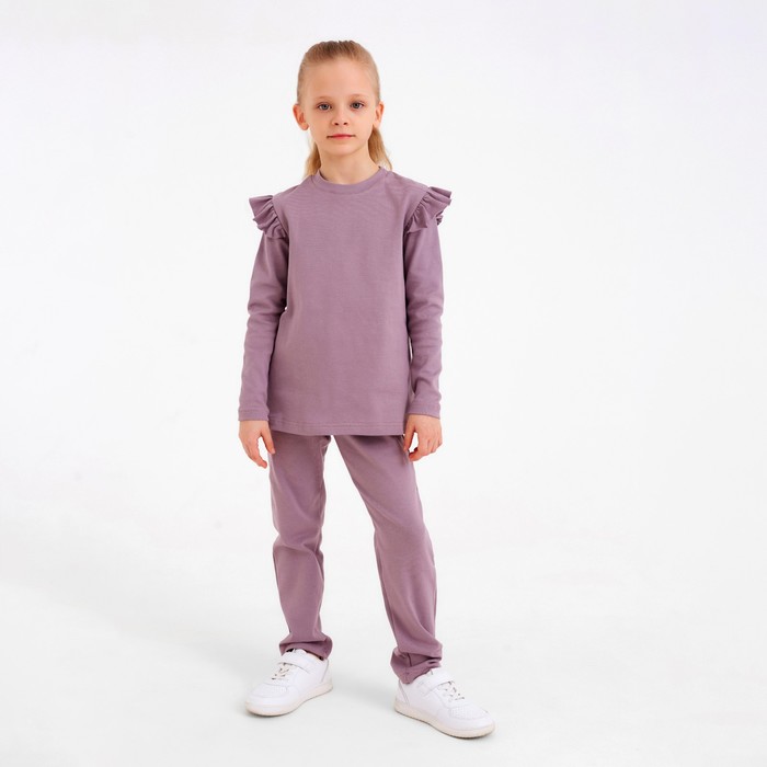 Костюм для девочки (джемпер, брюки) MINAKU: Casual Collection, фиолетовый, рост 110 см