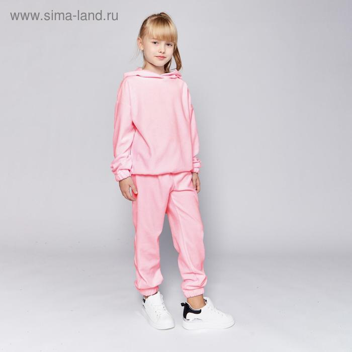 Костюм для девочки (худи, брюки) MINAKU: Casual Collection, светло-розовый, рост 110 см