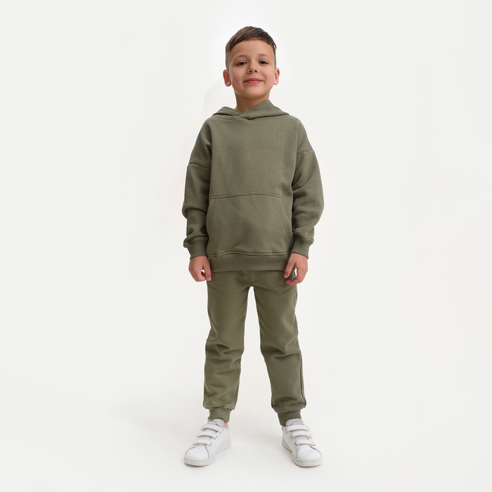 Костюм для мальчика (худи, брюки) KAFTAN: Basic line, цвет хаки, размер 30 (98-104 см)
