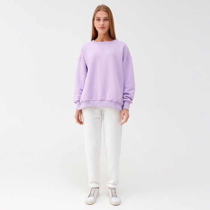 Костюм женский (свитшот, брюки) MINAKU: Casual Collection, сиреневый, размер 42