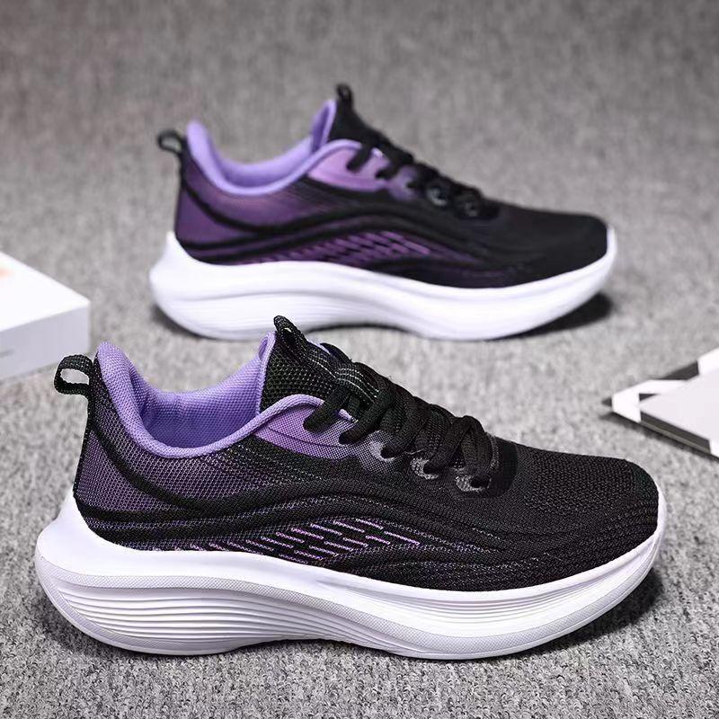 Кроссовки Fly Weave женские сетчатые легкие мягкие подошвы амортизация ультра легкие кроссовки повседневная обувь 36 фиолетовый