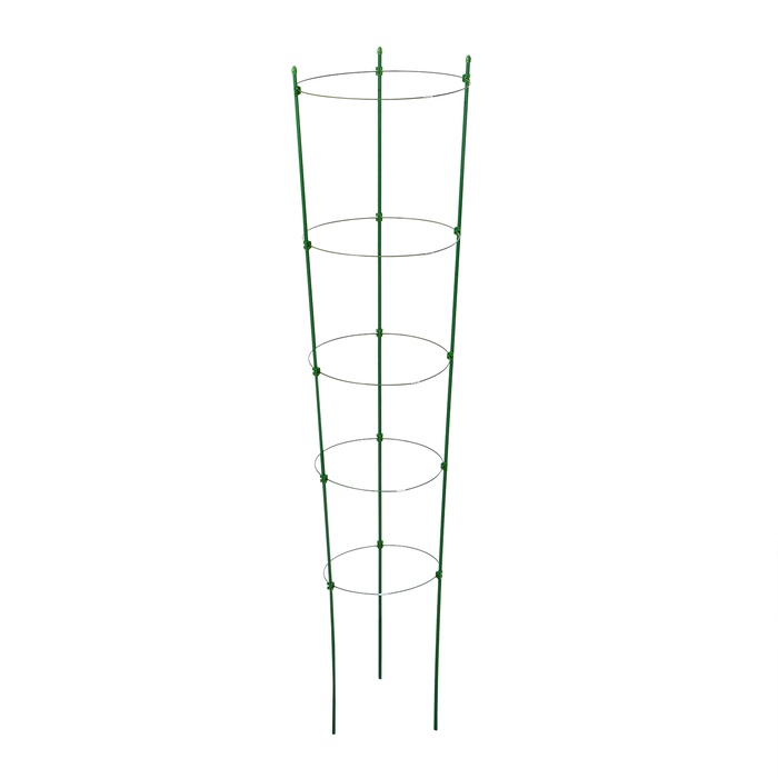 Кустодержатель, d=32–30–28–26–24 см, h=150 см, 5 колец, металл, зелёный, Greengo