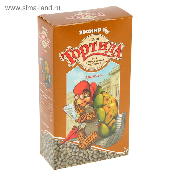 Лакомство «Тортила» гранулы для сухопутных черепах, гранулированный, 150 г
