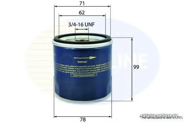 Масляный фильтр Comline EOF047