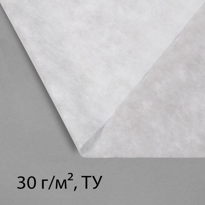 Материал укрывной, 10×2.1 м, плотность 30 г/м², белый, спанбонд с УФ-стабилизатором, Greengo, Эконом 30%