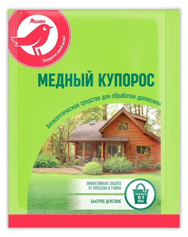 Медный купорос АШАН Красная птица, 100 г