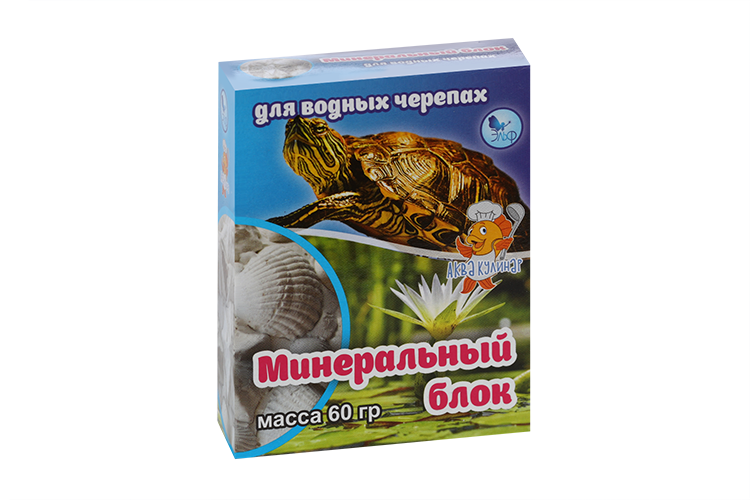 Минеральный блок RIGERHAUS д/водных черепах коробка 60 г