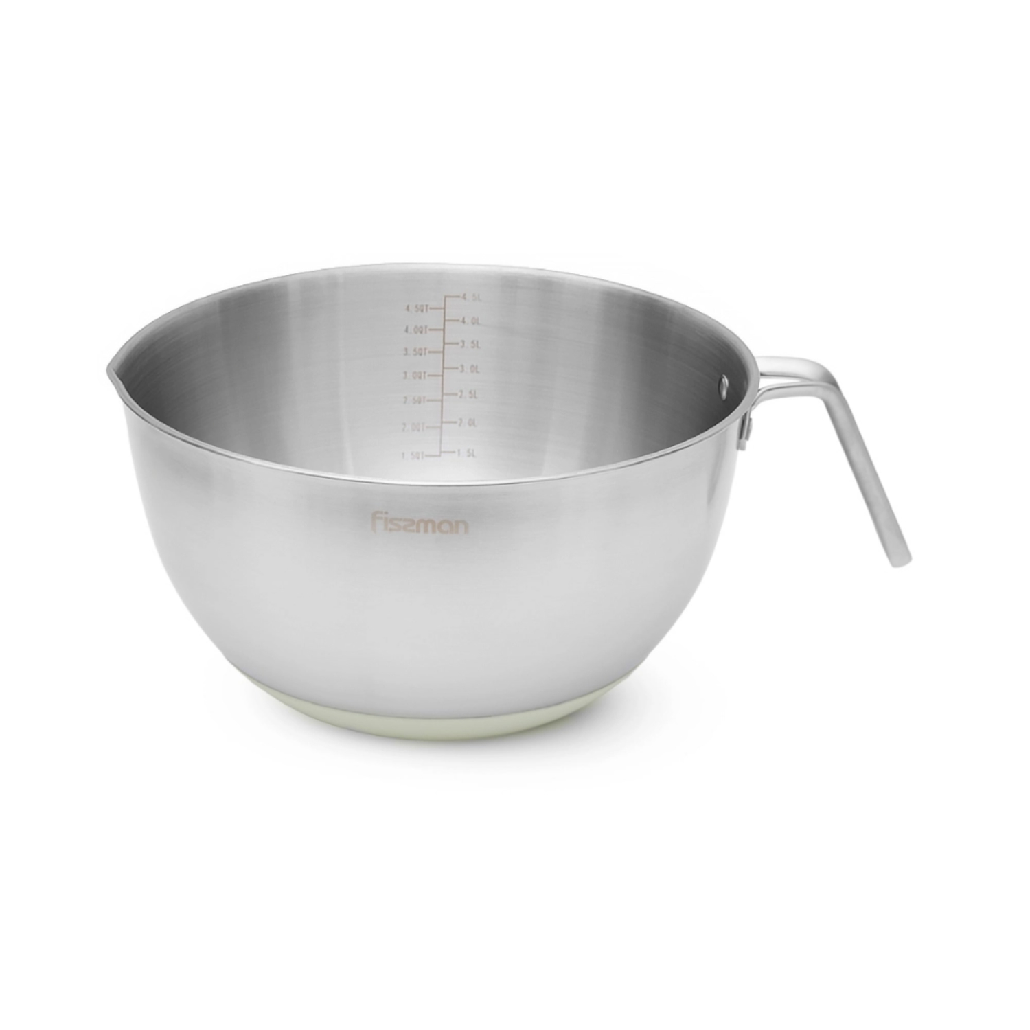 Миска Fissman с ручкой, нержавеющая сталь, 25x13,9 см, 4,5 л