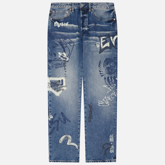 Мужские джинсы Evisu Heritage Graffiti Printed
