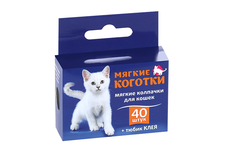 Мягкие коготки накладные черный 40 шт
