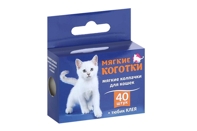 Мягкие коготки накладные серебряные 40 шт