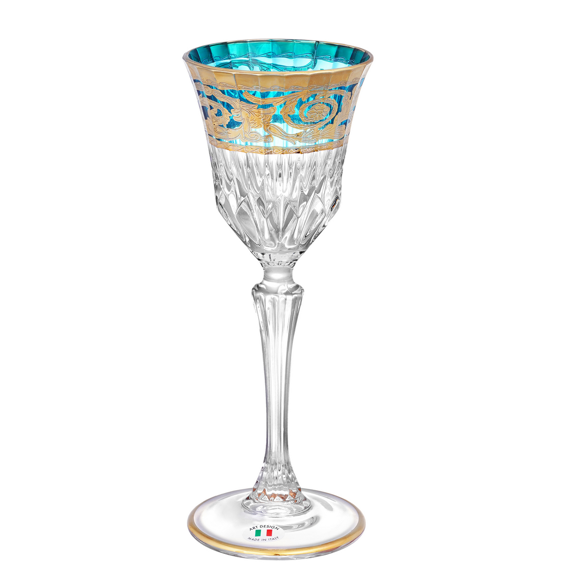 Набор бокалов Art Design "Адажио Италия" бирюзовый 80 мл. 6 шт.