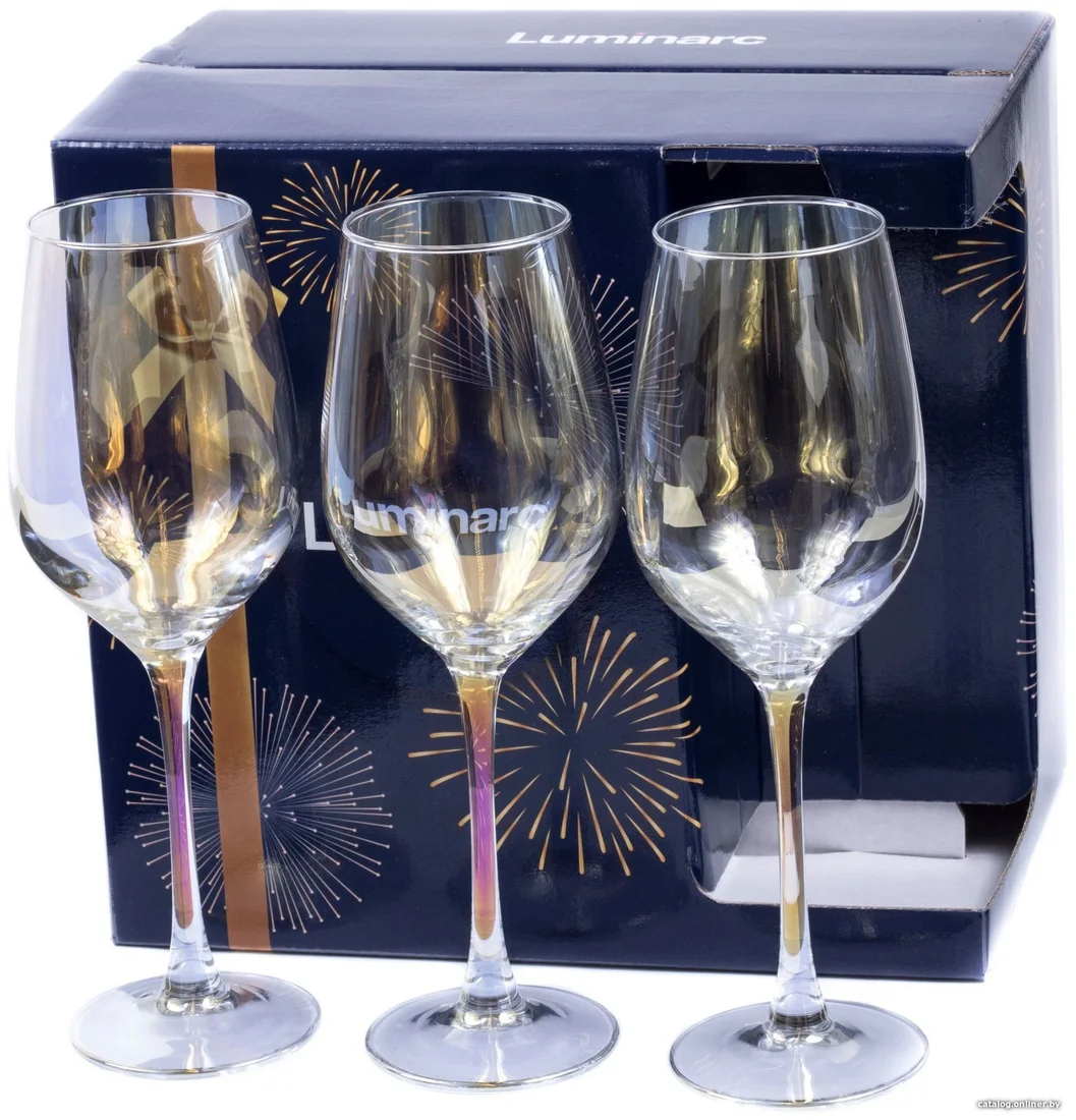 Набор бокалов для вина Luminarc Celeste. Golden chameleon P1638