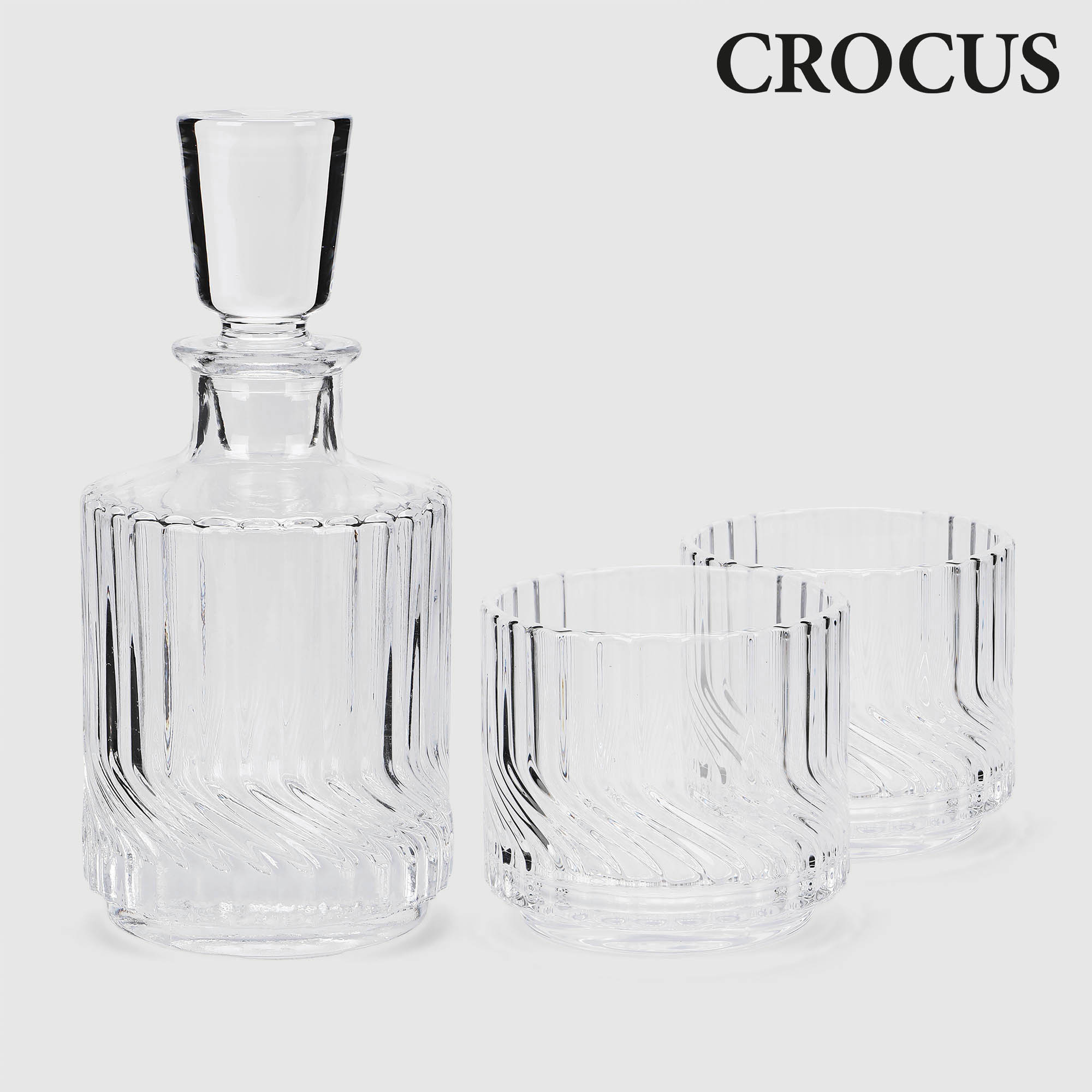 Набор для виски Crocus 2 стакана, декантер