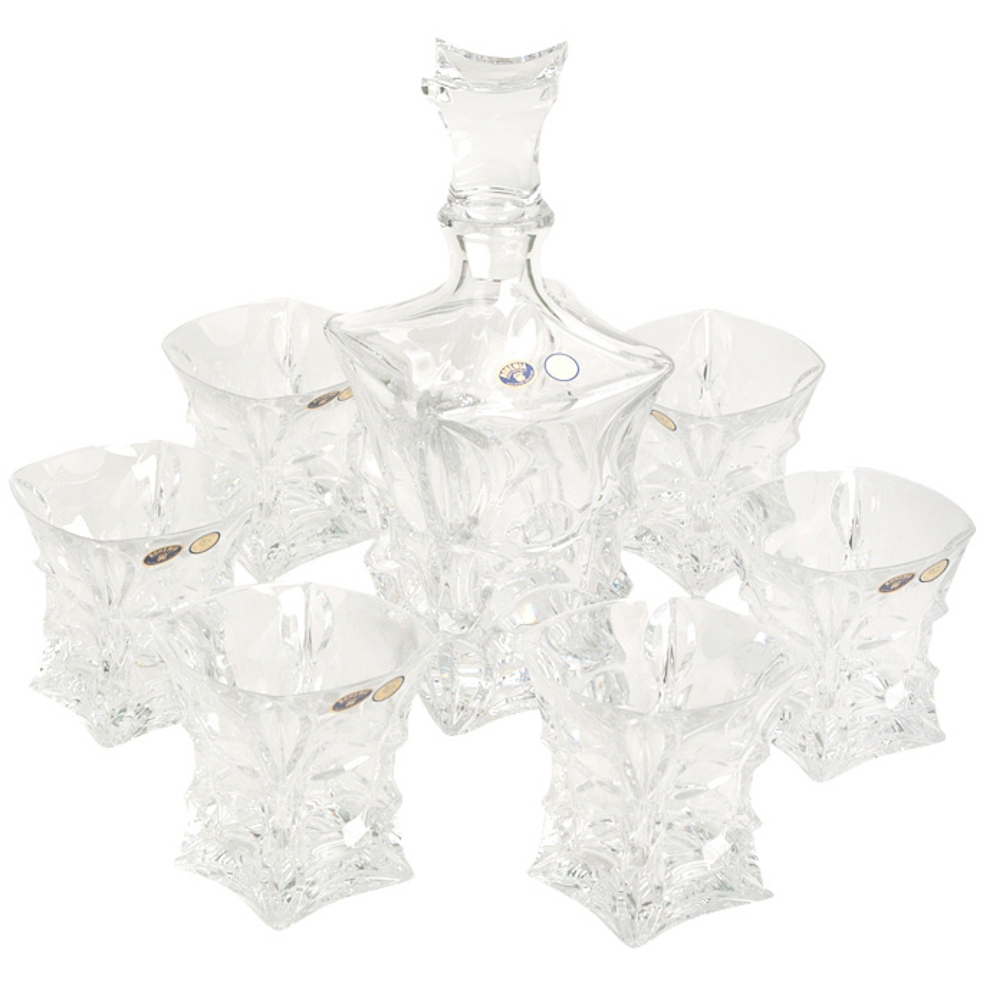 Набор для виски Crystal bohemia as штоф 700мл+6 стаканов 240 (990/99999/9/39750/718-709)