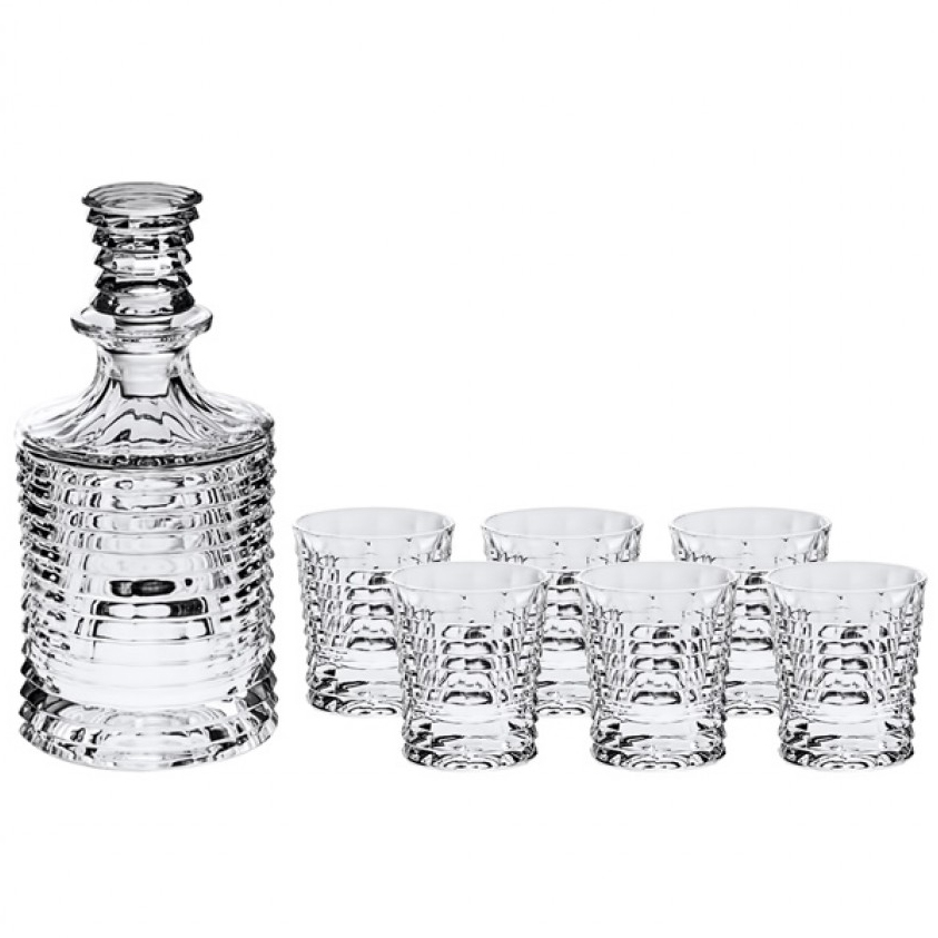 Набор для виски Crystal bohemia as штоф 700мл+6 стаканов 300 (990/99999/9/47600/792-709)