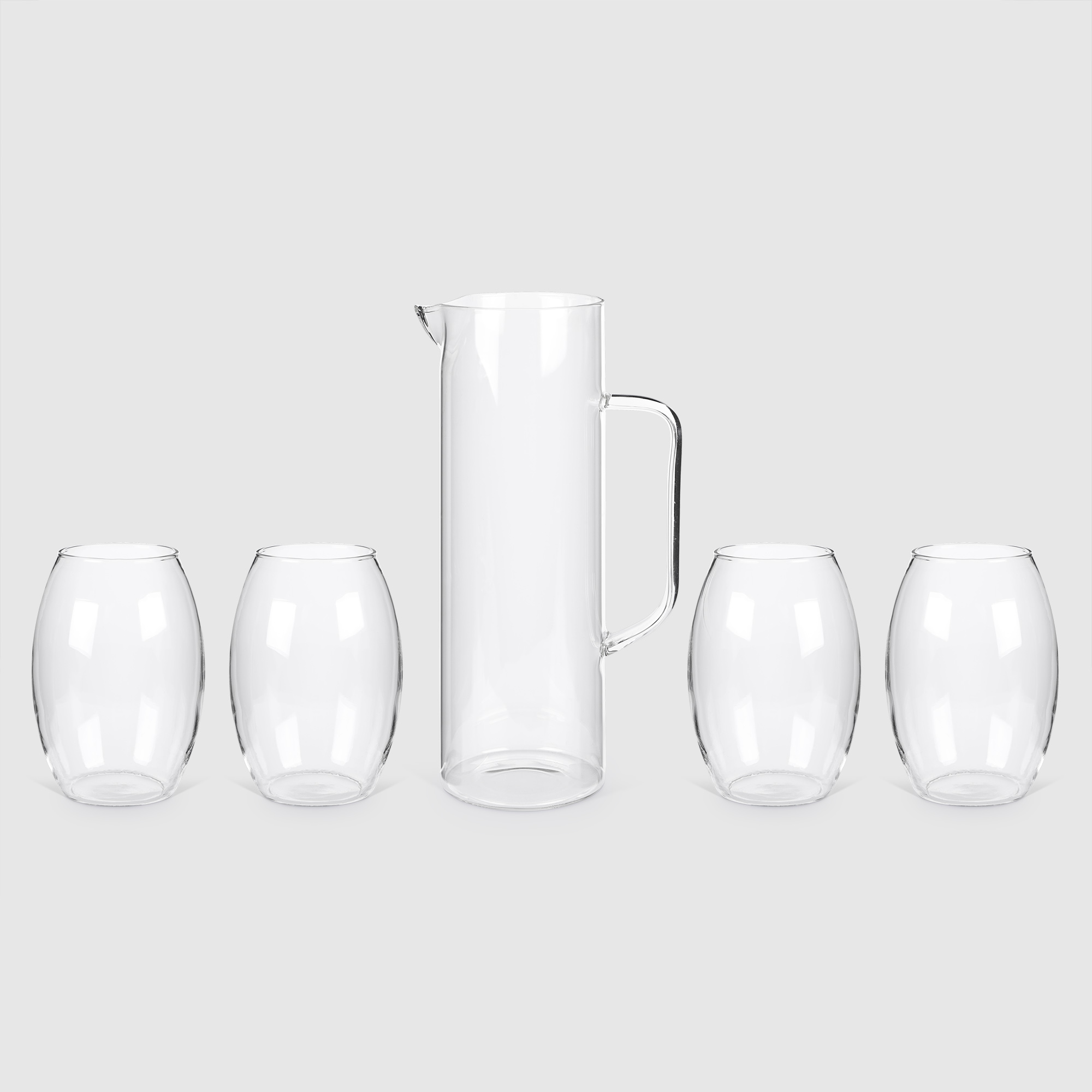 Набор Efe Glass кувшин 1,5 л и 4 стакана 480 мл