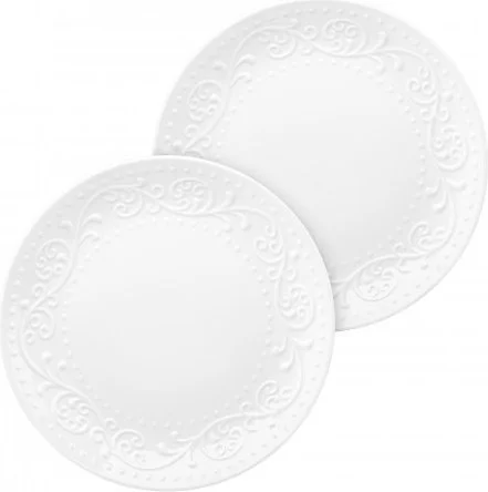 Набор обеденных тарелок Elan Gallery Ажур 230250 (New Bone China)