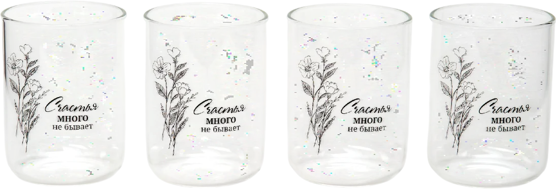 Набор стаканов для воды и напитков Agness Счастье 887-284 (4 шт)