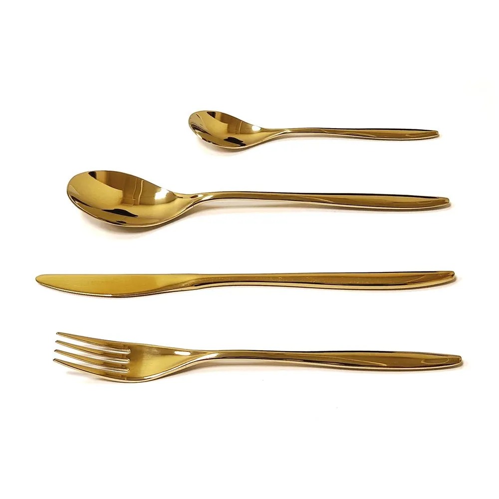 Набор столовых приборов Herdmar Vinci Gold PVD 6 персон 24 предмета