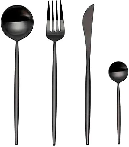 Набор столовых приборов Maison Maxx Stainless Steel Set (черный)
