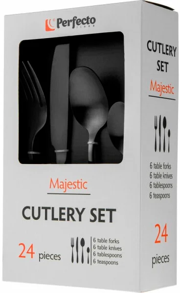 Набор столовых приборов Perfecto Linea Majestic 21-250130BLM