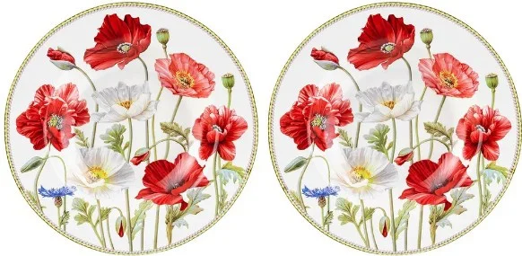 Набор тарелок Elan Gallery Маки 420315 (2пр)