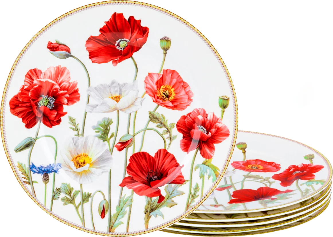 Набор тарелок Elan Gallery Маки 420316_3 (New Bone China)