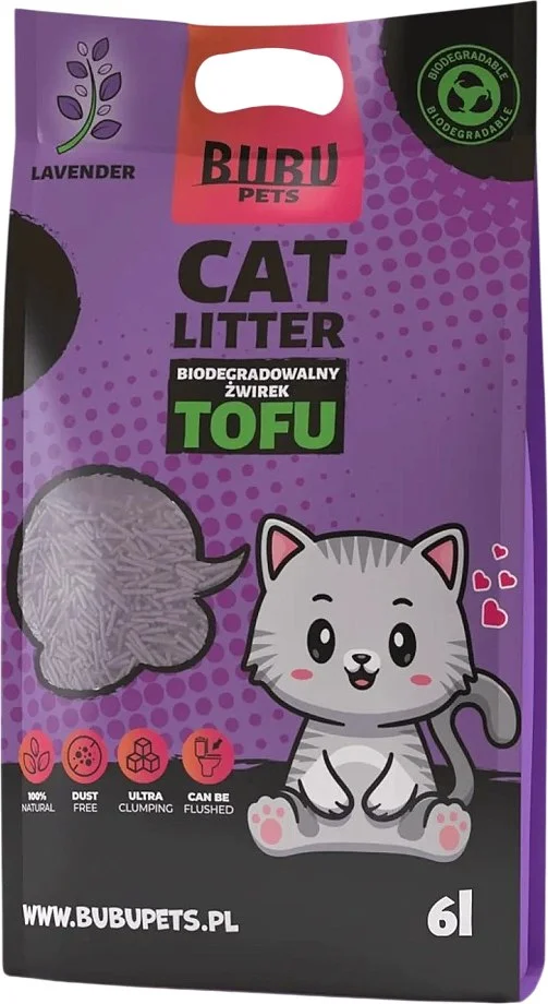 Наполнитель для туалета Bubu Pets Tofu Lavender (2.5 кг/6 л)