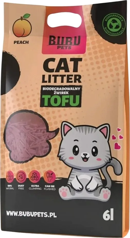 Наполнитель для туалета Bubu Pets Tofu Peach (2.5 кг/6 л)
